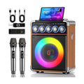 200W Karaoke Machine with Premium Wood Cabinet for Powerful Sound