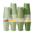 Kochorie 60 Pack 12 Ounce Disposable Gradient Green Paper Cups, Green Party Cups, Drinking Cups for Holiday Party Supplies DIY Crafts, 4 Colors