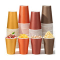 Kochorie 100 Pack 12 Ounce Disposable Fall Thanksgiving Paper Cups, Autumn Party Cups, Drinking Cups for Holiday Party Supplies DIY Crafts, 4 Colors