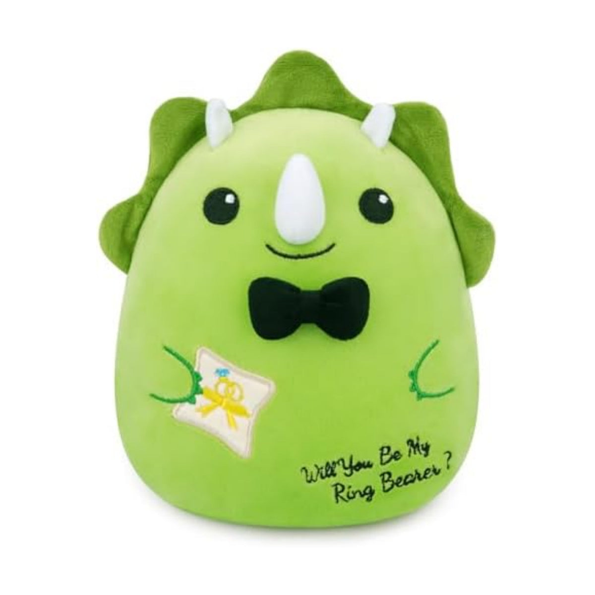 Ring Bearer Triceratops Stuffed Animal - Will You Be My Ring Bearer