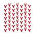 Xinnun 8 Pcs Red Lobster Crawfish Garland Banner Seafood Party Decor