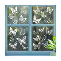 26Pcs Butterfly Static Cling Window Decals 4 Sheets White PVC Removable Reusable Glass Stickers Spring Summer for Home Window Decor Window Clings for Glass Doors Windows
