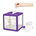 Pajean 50 Pcs Greenery Share a Memory Card, Celebration of Life Cards Box