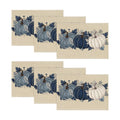 Artoid Mode Navy Blue Pumpkins Fall Placemats Set of 6-12 x 18 Inch