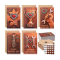 Eaasty 50 Sets Fathers Day Cards with Envelopes Stickers,Happy Father's Day