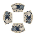 Artoid Mode Navy Blue Pumpkins Fall Wedge Placemats Set of 4-12 x 18 Inch