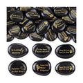 Yuntau 30 Pcs Memorial Stone 1.97 Inch Celebration of Life Favor Inspirational River Rock Engraved in Loving Memory Funeral Favor Decoration for Fathers Day Gift (Black,Classic Style)