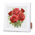 Diamond Art Kit for Kids with Frame,Red Rose Diamond Painting for Kids