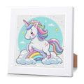 Diamond Art Kit for Kids with Frame,Rainbow Horse Diamond Painting for Kids