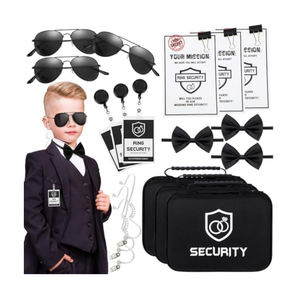 Mepase 21 Pcs Ring Security Wedding Ring Bearer Box,Cloth Suitcase