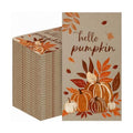 100pcs Fall Pumpkins Disposable Paper Napkins 2-Ply Absorbent Thanksgiving Harvest Autumn Dinner Guest Towels for Fall Party Bathroom Table Decor
