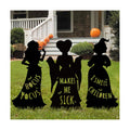 Hocus Pocus Halloween Decorations Outdoor: 3ct Extra Large Hocus Pocus Witches Black Silhouette Yard Signs Decor with Stakes, Thick Corrugated Plastic, Halloween Outside Decor for Kids Lawn Home Party