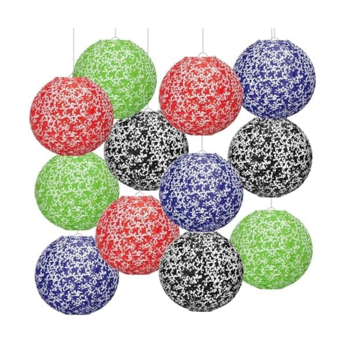 Baquler 12 Pcs Composition Notebook Hanging Lanterns Decoration, Multicolor