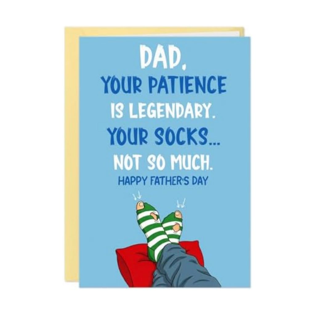 D4DREAM Happy Fathers Day Card Funny from Kids, Your Patience is Legendary