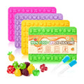 Fruit Snack Molds, 4pcs Gummy Molds Silicone Chocolate Candy Molds