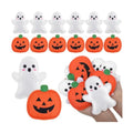 Civaner 12 Pcs Halloween Bean Bags for Tossing 3.15" Ghost Pumpkin Outdoor
