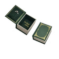 Book Shaped Ring Box - Vintage Engagement Ring Box with Hinged Lid for Proposal Engagement Wedding, Proposal Ring Case -PRB012-Dark Green