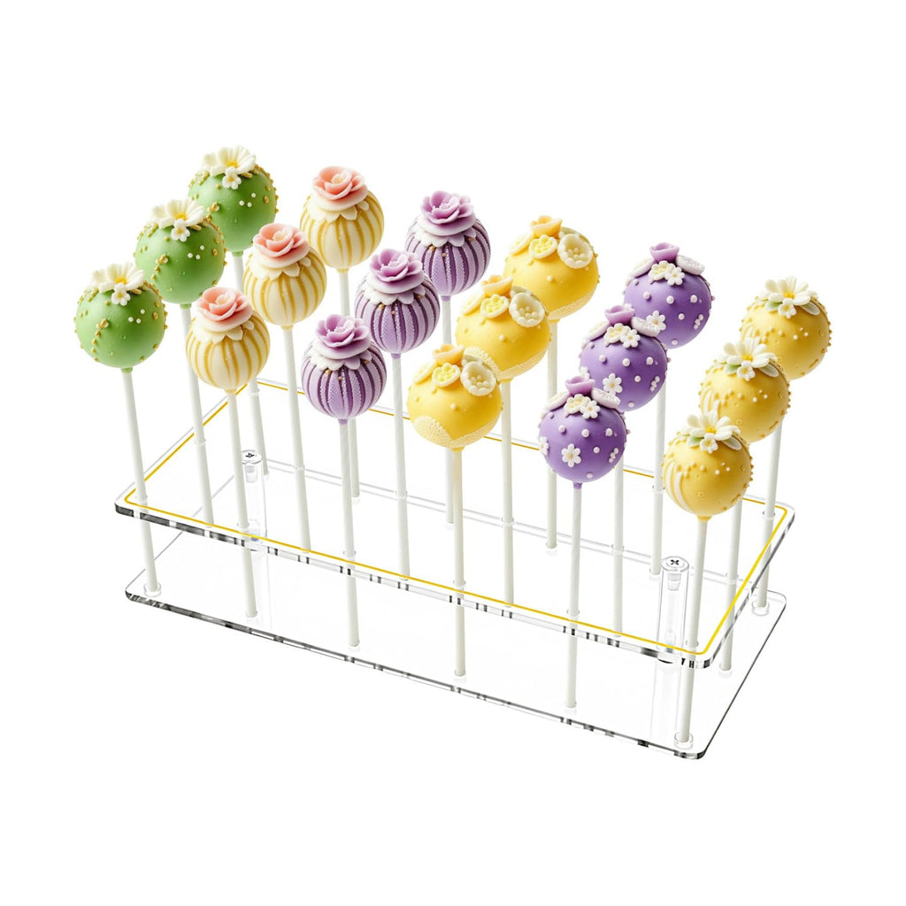 Cake Pop Stand 18 Holes Lollipop Display Stand，Clear Cake Pop Display Holder，Acrylic Candy Pop Holde for Sticks Under 0.2 inch (5mm) Diameter
