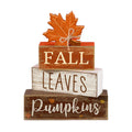 Lineshading 4 Pcs Fall Wood Block Signs Farmhouse Tabletop Decor Pumpkin