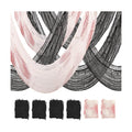 6 Pack Halloween Creepy Cloth 30x72 Inch Halloween Decor - 4 Black 2 Red