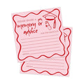 JarThenaAMCS 50Pcs Pink Graduation Memory or Advice Cards Single Sided Congrats Grad Message Card with Cap & Diploma Design for Girls High School College Kindergarten Graduation Party Favor Supplies