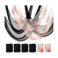 6-Pack 30 x 72 inches Halloween Creepy Cloth Decor, Black and Red
