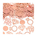 Sumind 220pcs Rose Gold Wedding Table Confetti Mr Mrs Diamond Ring Decor