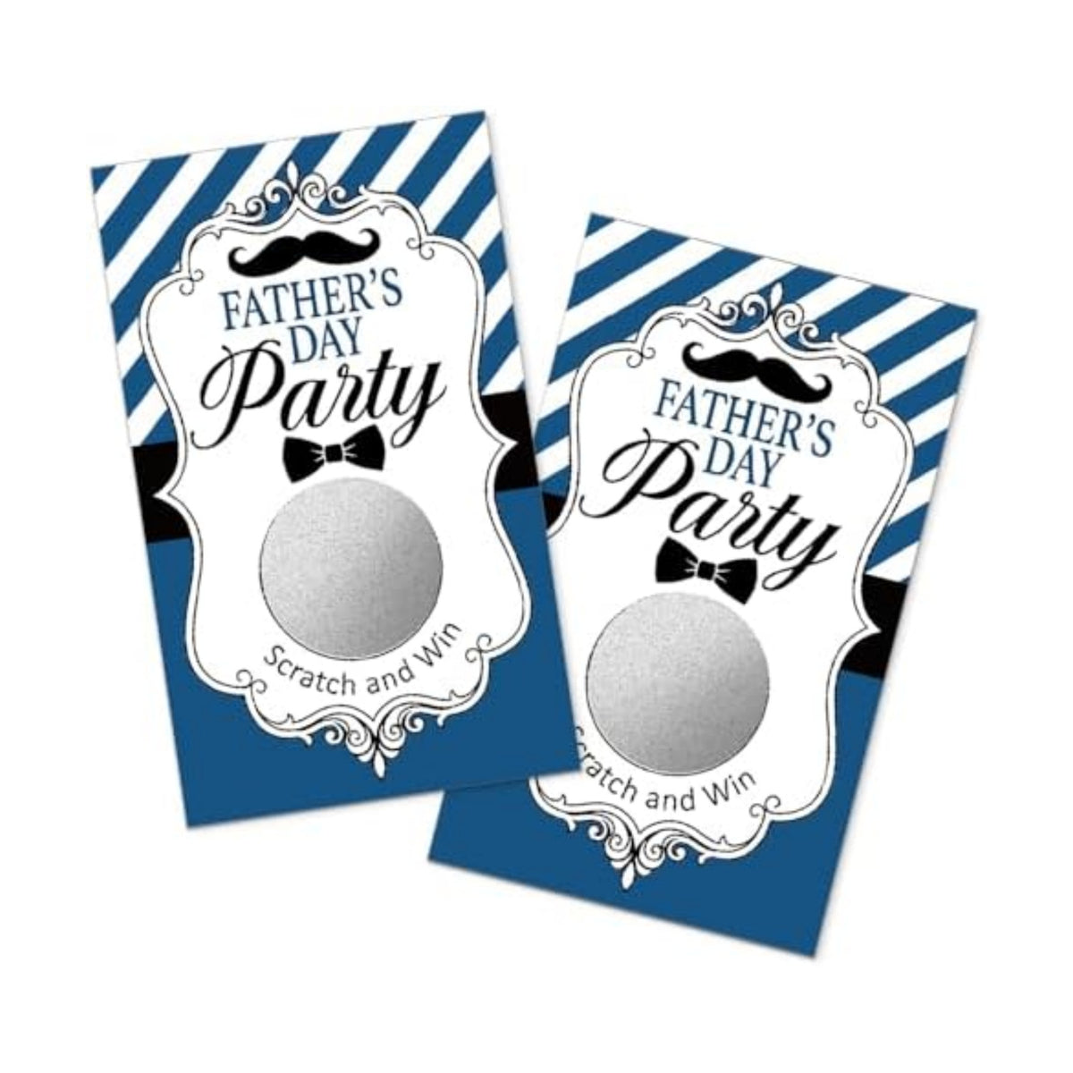 TOUNER 50Pcs Father's Day Party Scratch Off Game Cards, Father's Day Scratch Cards for Family Gathering Backyard BBQ Birthday Retirement Lottery Prize Raffle Tickets Favors Business Promotion