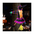 Halloween Decorations Outdoor, Solar Witch, Orange Purple-Large