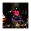 Halloween Decorations Outdoor, Solar Witch, Pink Hair