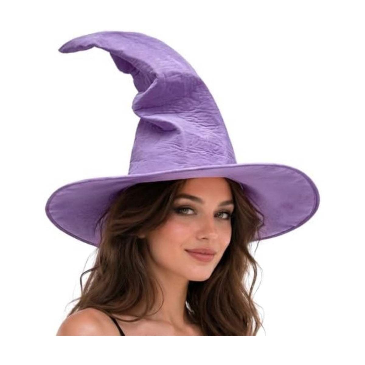 HOMELEX Adult Witch Hat, Tattered Lace Costume Hat for Halloween
