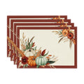 Artoid Mode Pumpkin Corn Leaves Fall Placemats Set of 4-12 x 18 Inch
