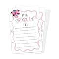 Graduation Invitations 2026 with Envelopes - 20 Pack Class of 2026 Pink bow Graduation Party Invitations, 4x6 Inch Fill-in Graduation Announcements for High School or College - A13