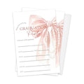 Pink Bow Graduation Invitations 2026 with Envelopes - 20 Pack Class of 2026 Graduation Party Invitations, 4x6 Inch Fill-in Graduation Announcements for High School or College - A08