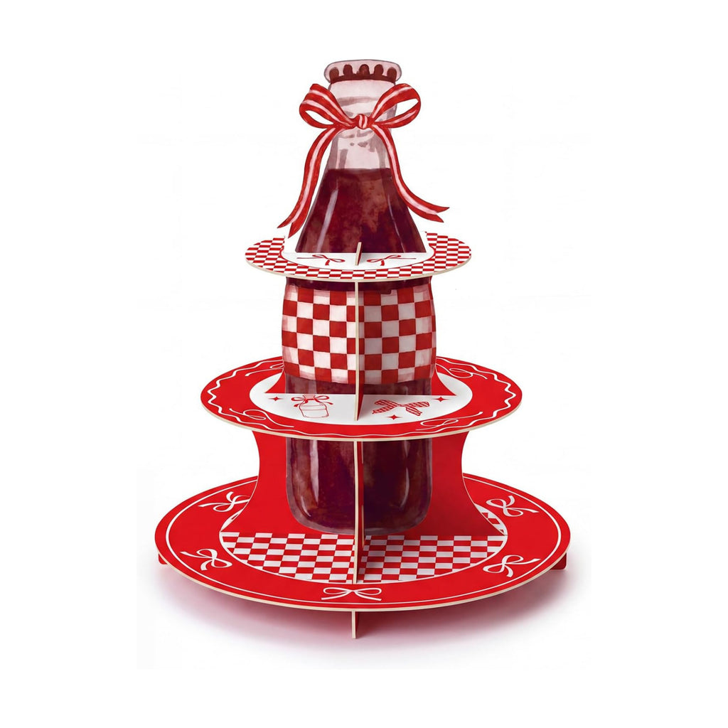 Willinglong 1 Pcs Shes Ready to Pop 3 Tier Cupcake Stand