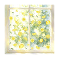 4 Sheets Static Cling Summer Lemon Window Clings 112 Pcs Cute Reusable PVC Window Stickers No Adhesive Removable Fruit Decals for Kitchen Glass Door Cabinet Refrigerator Home Decor