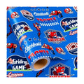 Yarcony Football Wrapping Paper, Vintage Football Gridiron Game Gift Wrapping Paper for Birthday, Sports Themed Party, Super Bowl, Kids Birthday, Holiday, Fathers Day (17 In x 16.5 Ft, Mini Roll)