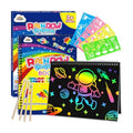 ZMLM Scratch Paper Art-Crafts Gift: 2 Pack Rainbow Notebooks Supplies Toys