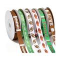 DECYOOL Football Grosgrain Ribbon, 3/8" Width 60 Yards Sport Rugby Ribbons