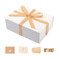 LIFELUM White Gift Box for Wedding with Magnetic Lid, 9.5"x7"x3.5"