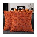 MIULEE Burnt Orange Halloween Pillow Covers Cute Ghost Fall Decor 16x16