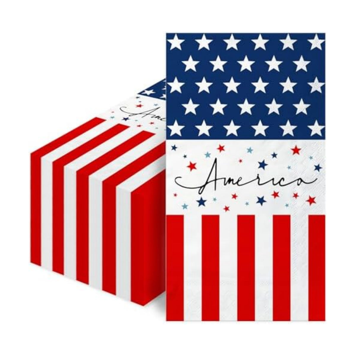 Patriotic 4th July Star Paper Napkins 100pcs