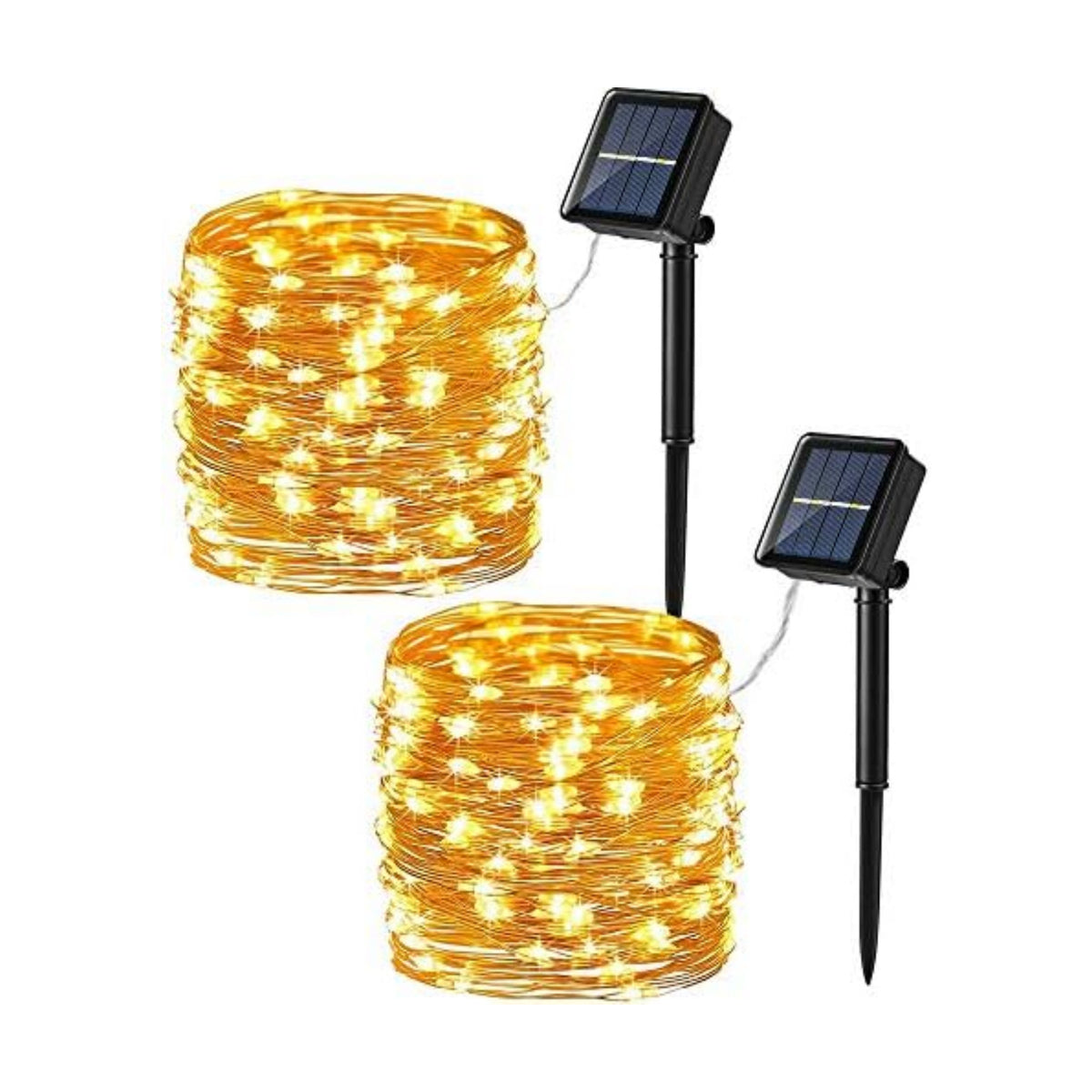 Brizled Solar Fairy Lights Outdoor, 2 Pack 200 LED 66FT Solar String Lights