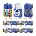 Silkfly 24 Pack Mini Father's Day Bags Bulk with Tissue Paper 5x5x3 Small Best Dad Gifts Bags with Handles Happy Father's Day Party Favors for Dad Grandpa Birthday Decoration Retail Wrapping