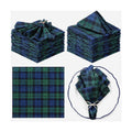 Funnymoom 24 Pcs Christmas Linen Plaid Cloth Napkins Blue and Green
