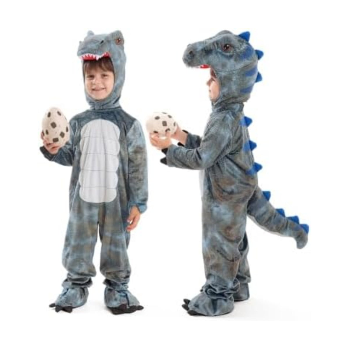 Spooktacular Creations Halloween Realistic T.rex Costume Outfit Dinosaur Jumpsuit with Egg