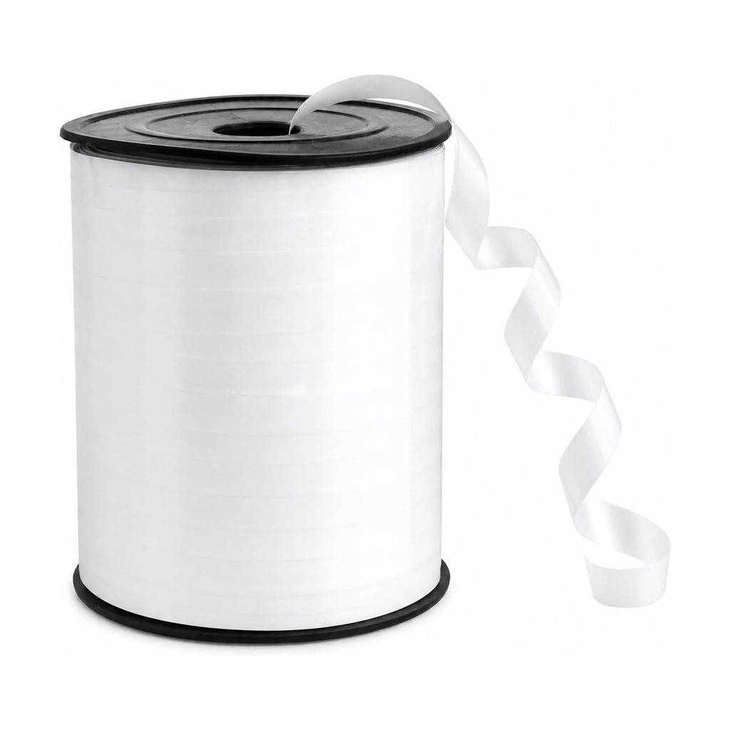 TONIFUL 250 Yards Shiny White Curling Ribbon 10mm Wide Balloon String