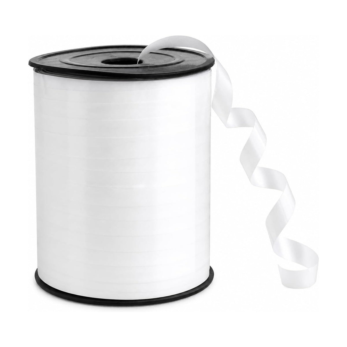 TONIFUL 250 Yards Shiny White Curling Ribbon 10mm Wide Balloon String