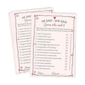 He Said She Said - Pink Bridal Shower Games Cards - 30 Fun Wedding Party Game Cards for Bridal Shower, Engagement, Bachelorette & Newlywed Party, Icebreaker Activity Supplies & Decorations