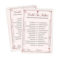 Pink Would She Rather Bridal Shower Games Cards - 30 Fun Wedding Party Game Cards for Bridal Shower, Engagement, Bachelorette & Newlywed Party, Icebreaker Activity Supplies & Decorations
